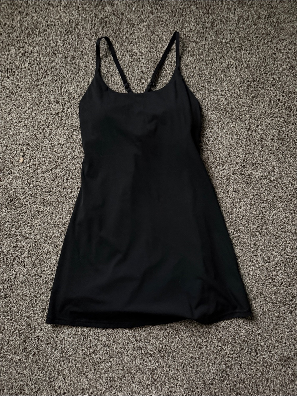 Black Tennis Dress Built-in Bra and Shorts - Picture 5 of 6